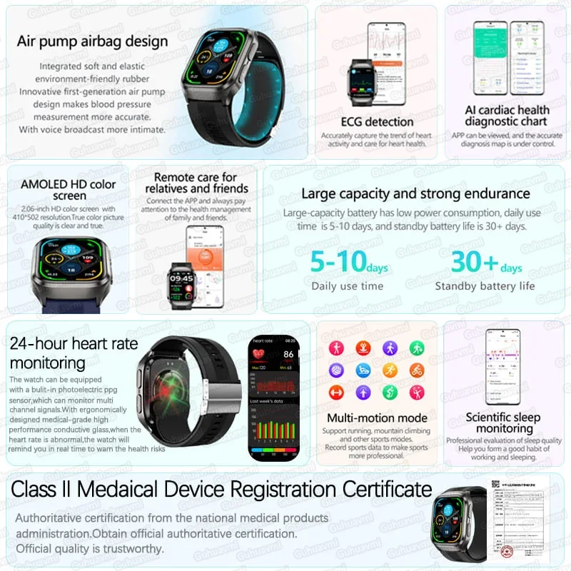Reloj inteligente con función  - Blood Pressure Monitor reseña y precio
